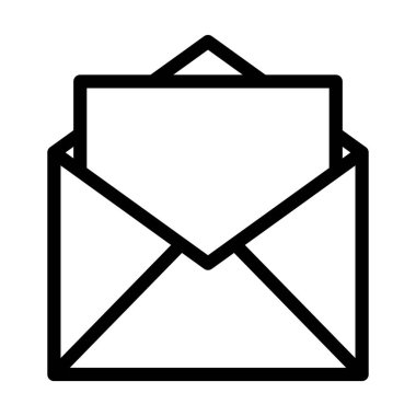 Kişisel ve ticari kullanım için Zarf Vektörü Kalın Çizgi Simgesini Aç