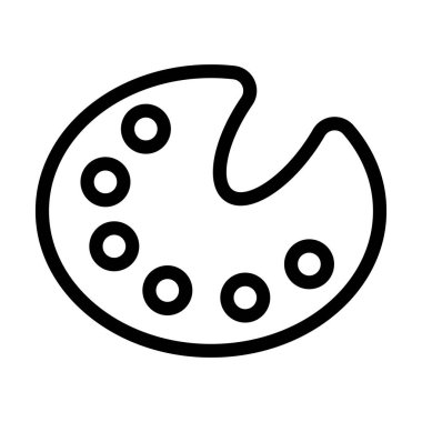 Kişisel ve Ticari Kullanım İçin Renk Paleti Kalın Çizgi Simgesi