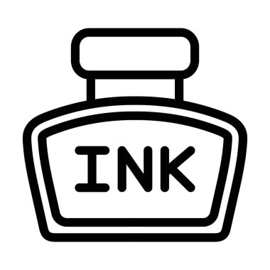 Kişisel ve ticari kullanım için Mürekkep Vektörü Kalın Çizgi Simgesi