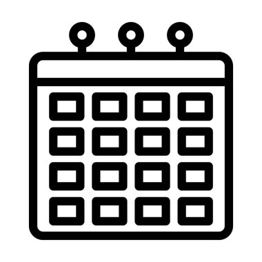 Kişisel ve ticari kullanım için Planlayıcı Vektör Kalın Çizgi Simgesi