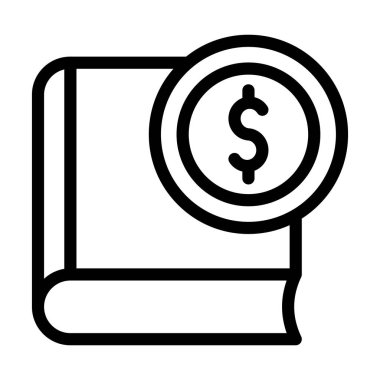 Kişisel ve ticari kullanım için Muhasebe Defteri Vektörü Kalın Çizgi Simgesi