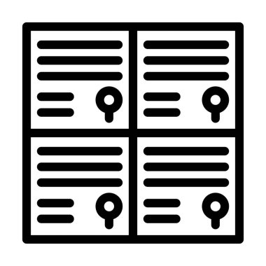 Kişisel ve ticari kullanım için Dolaplar Vector Kalın Hat Simgesi