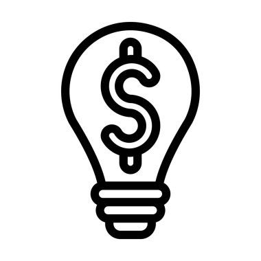 Kişisel ve Ticari Kullanım için İş Fikri Vektörü Kalın Çizgi Simgesi