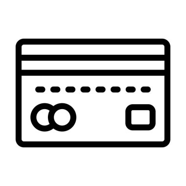 Kişisel ve Ticari Kullanım İçin Kredi Vektörü Kalın Çizgi Simgesi