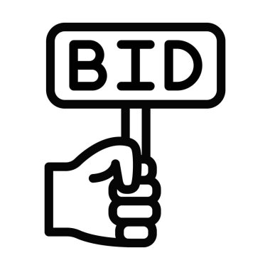 Kişisel ve ticari kullanım için Kalın Satır Simgesini Teklif Et