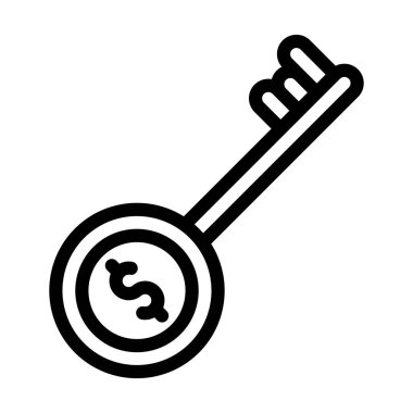 Başarının Anahtarı Kişisel ve Ticari Kullanım İçin Kalın Satır Simgesi