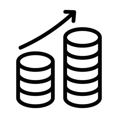 Kişisel ve ticari kullanım için İş ve Finans Vektörü Kalın Çizgi Simgesi