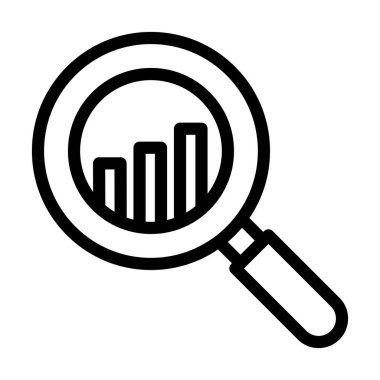 Kişisel ve Ticari Kullanım İçin Analiz Vektörü Kalın Çizgi Simgesi