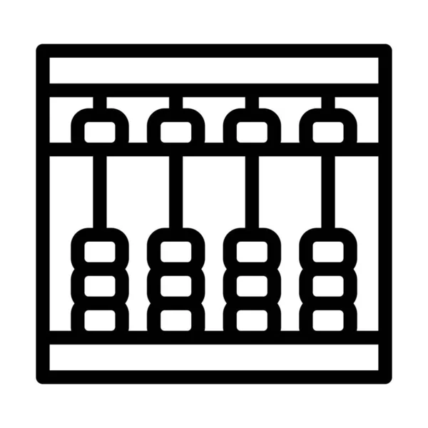 Icône Épaisse Ligne Vecteur Abacus Pour Usage Personnel Commercial — Image vectorielle