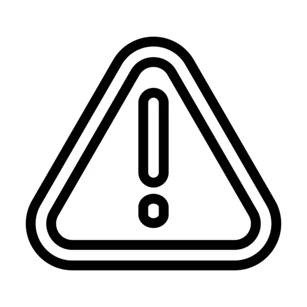 Warnung Vector Thick Line Icon Für Den Persönlichen Und Kommerziellen — Stockvektor