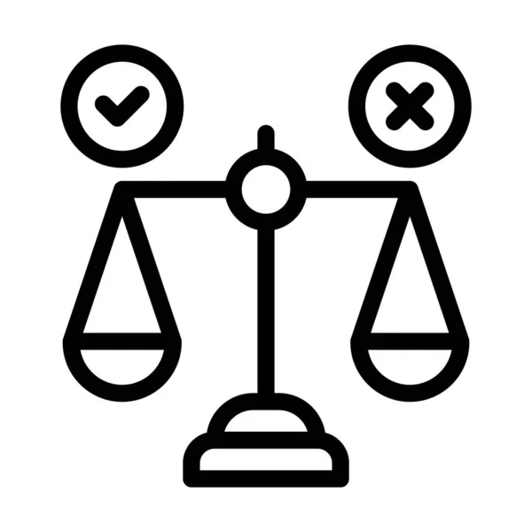 Ethics Vector Thick Line Icon Für Den Persönlichen Und Kommerziellen — Stockvektor