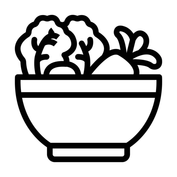 Kişisel ve ticari kullanım için Salata Vektörü Kalın Çizgi Simgesi