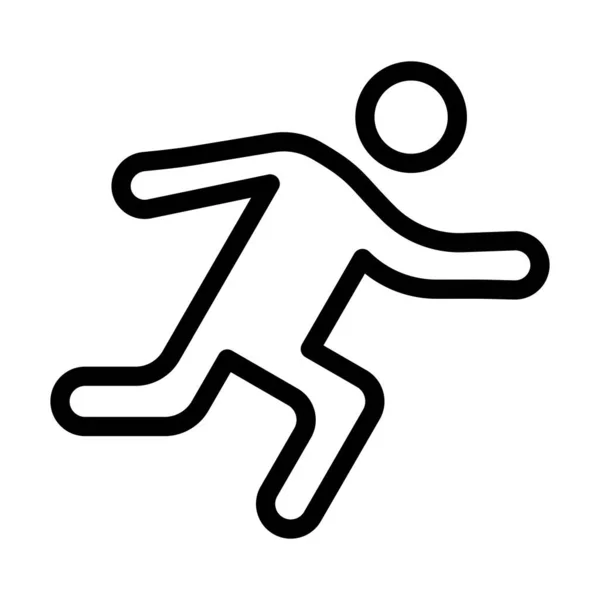 Runner Vector Thick Line Icon Für Den Persönlichen Und Kommerziellen — Stockvektor