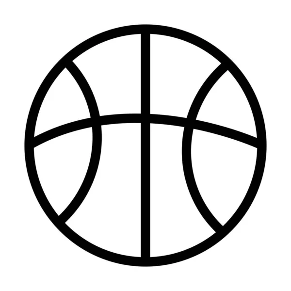 Баскетбольный Вектор Толстая Линия Икона Личного Коммерческого Использования — стоковый вектор