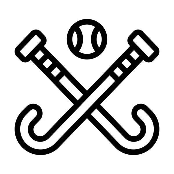 Символ Толстой Линии Хоккейного Вектора Личного Коммерческого Использования — стоковый вектор