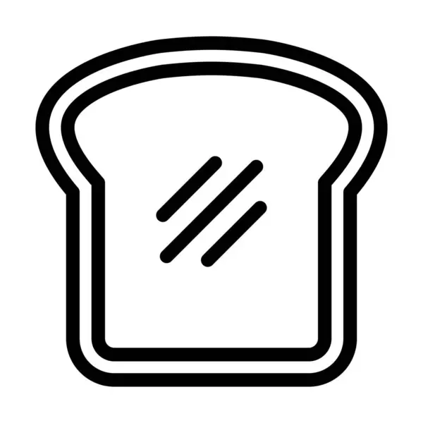 Toast Vector Thick Line Icon Personal Commercial Use — Stock Vector