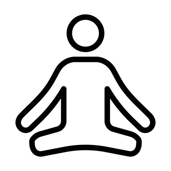 Yoga Vektor Tyk Linje Ikon Til Personlig Kommerciel Brug – Stock-vektor