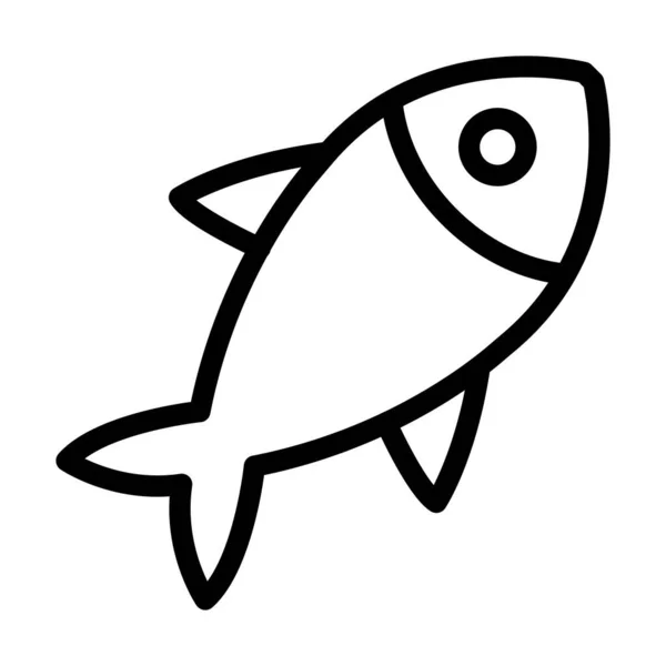 Значок Толстая Линия Рыбного Вектора Личного Коммерческого Использования — стоковый вектор