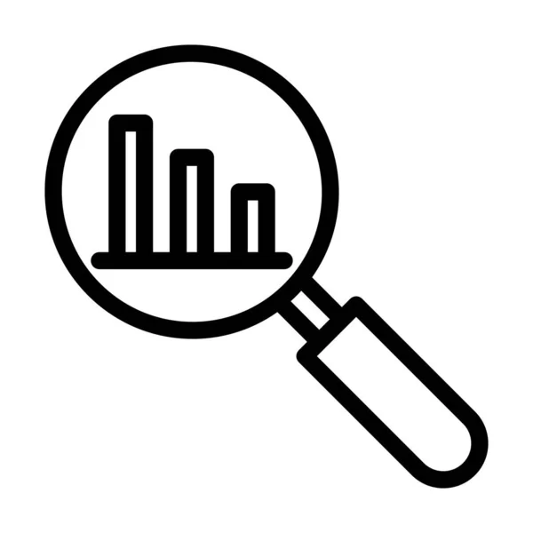 Marktanalyse Vector Thick Line Icon Für Den Persönlichen Und Kommerziellen — Stockvektor