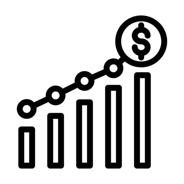 Financial Profit Vector Thick Line Icon Für Den Persönlichen Und — Stockvektor