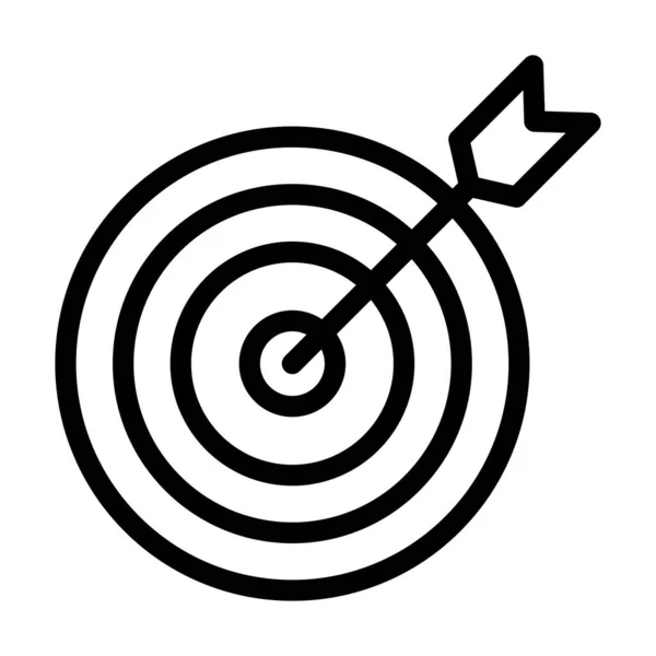 Goal Vector Thick Line Icon Für Den Persönlichen Und Kommerziellen — Stockvektor