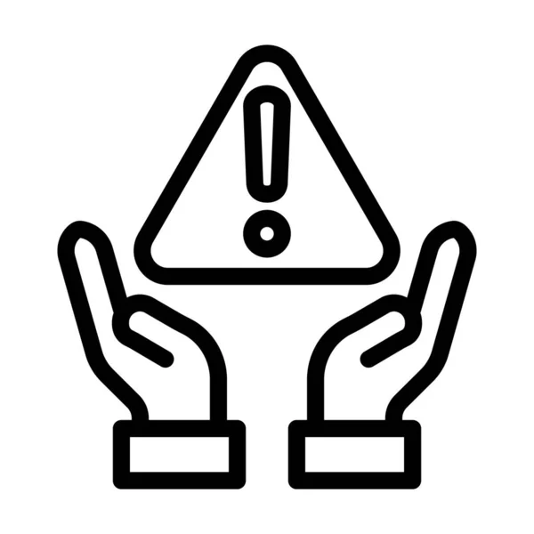 Risikomanagement Vector Thick Line Icon Für Den Persönlichen Und Kommerziellen — Stockvektor