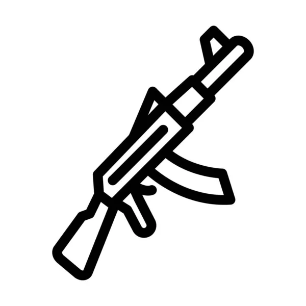 Rifle Vector Thick Line Icono Para Uso Personal Comercial — Archivo Imágenes Vectoriales