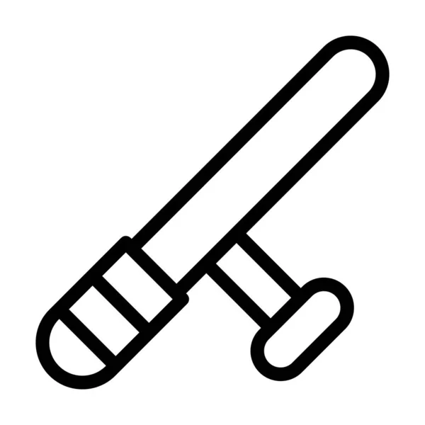 Baton Vector Thick Line Icon Für Den Persönlichen Und Kommerziellen — Stockvektor
