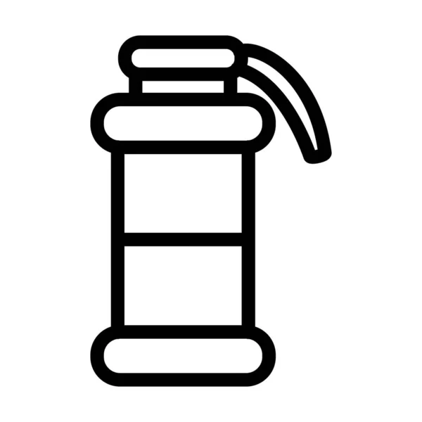 Rauchgranate Vector Thick Line Icon Für Den Persönlichen Und Kommerziellen — Stockvektor