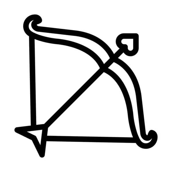 弓と矢印ベクトル個人的および商業的な使用のための太い線アイコン — ストックベクタ