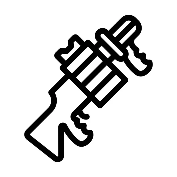 Grenade Launcher Vector Thick Line Icon Personal Commercial Use — 스톡 벡터