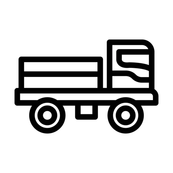 Truck Vector Thick Line Icon Für Den Persönlichen Und Gewerblichen — Stockvektor