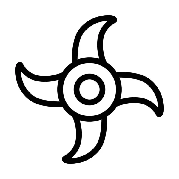 Shuriken Vector Thick Line Icon Für Den Persönlichen Und Kommerziellen — Stockvektor