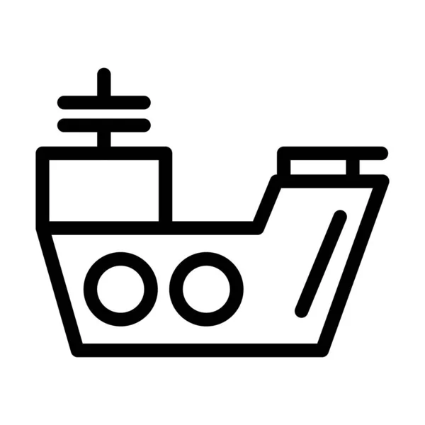 Cruiser Vector Thick Line Icon Für Den Persönlichen Und Kommerziellen — Stockvektor