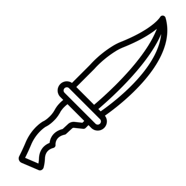 Messer Vector Thick Line Icon Für Den Persönlichen Und Kommerziellen — Stockvektor