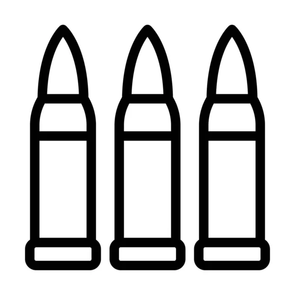 Bullets Vector Thick Line Icon Für Den Persönlichen Und Kommerziellen — Stockvektor