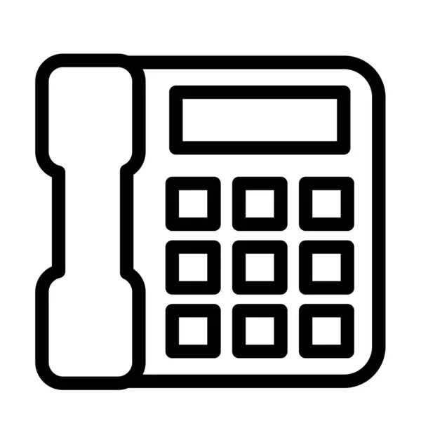 Telefonní Vektor Silná Čára Ikona Pro Osobní Komerční Použití — Stockový vektor