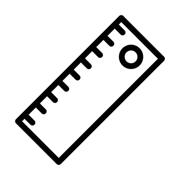 Regla Vector Thick Line Icono Para Uso Personal Comercial — Archivo Imágenes Vectoriales