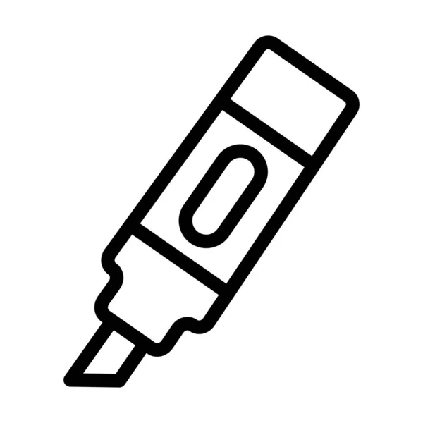 Highlighter Vector Thick Line Icon Für Den Persönlichen Und Kommerziellen — Stockvektor