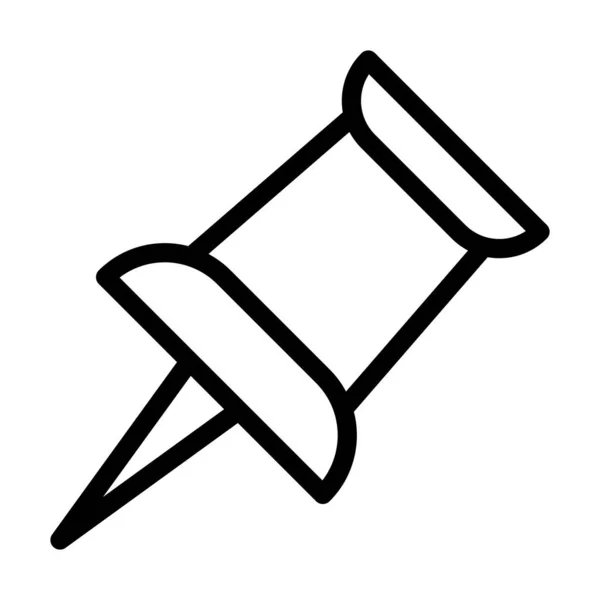 Pin Vector Thick Line Icon Für Den Persönlichen Und Kommerziellen — Stockvektor