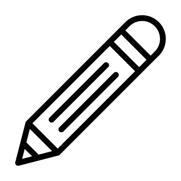 Ikona Wektora Ołówka Gruba Linia Użytku Osobistego Komercyjnego — Wektor stockowy