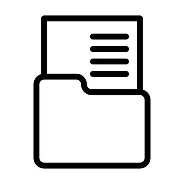 Dossier Vector Thick Line Icono Para Uso Personal Comercial — Vector de stock