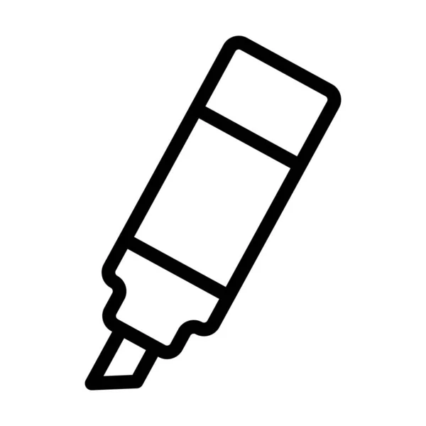Marker Vector Thick Line Icon Für Den Persönlichen Und Kommerziellen — Stockvektor