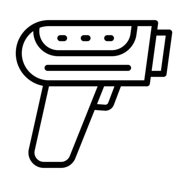 Barcode Scanner Vector Thick Line Icon Für Den Persönlichen Und — Stockvektor