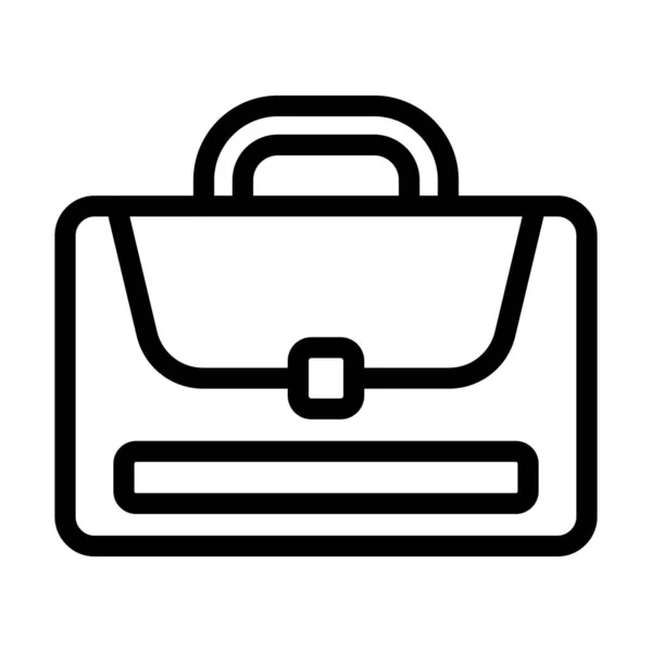 Aktentasche Vector Thick Line Icon Für Den Persönlichen Und Kommerziellen — Stockvektor