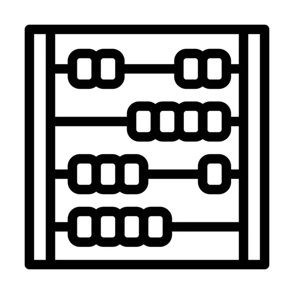 Abacus Vector Thick Line Icono Para Uso Personal Comercial — Archivo Imágenes Vectoriales