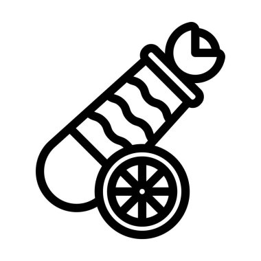 Kişisel ve ticari kullanım için İnsan Cannonball Vector Kalın Çizgi Simgesi