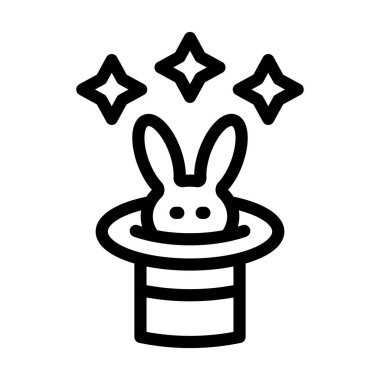 Kişisel ve Ticari Kullanım İçin Sihirbaz Şapka Kalın Çizgi Simgesi