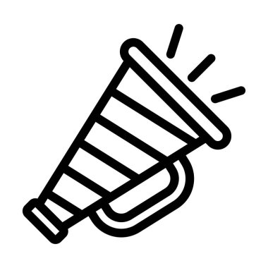 Kişisel ve Ticari Kullanım İçin Megafon Vektör Kalın Çizgi Simgesi