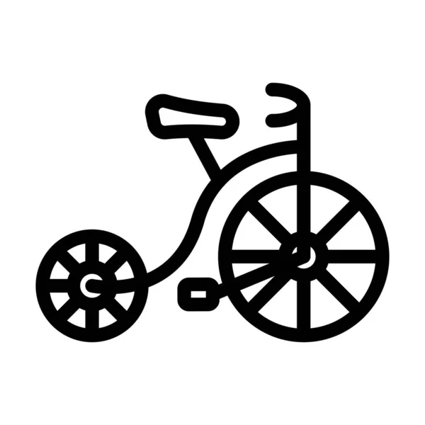 개인용 상업용으로 쓰이는 자전거 Vector Thick Line Icon — 스톡 벡터